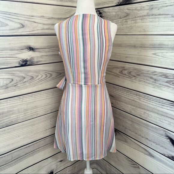 ANAMA Multicolor Striped Sleeveless Wrap Dress Size XS - Picture 5 of 7